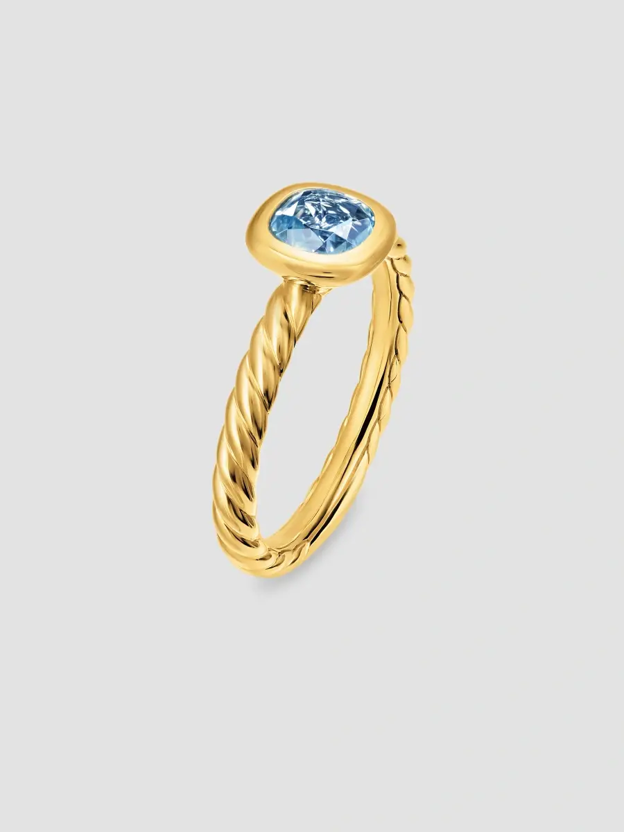 David Yurman Women's DY Mercer Color Cable Ring in 18K Yellow Gold | Thumbnail 2 David Yurman Women's DY Mercer Color Cable Ring in 18K Yellow Gold | Thumbnail 2