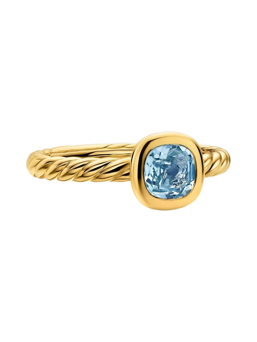 David Yurman Women's DY Mercer Color Cable Ring in 18K Yellow Gold
