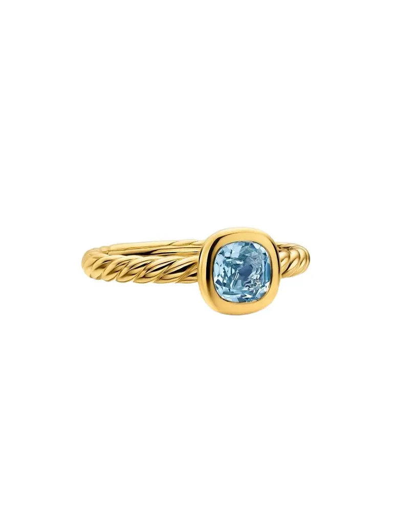 David Yurman Women's DY Mercer Color Cable Ring in 18K Yellow Gold