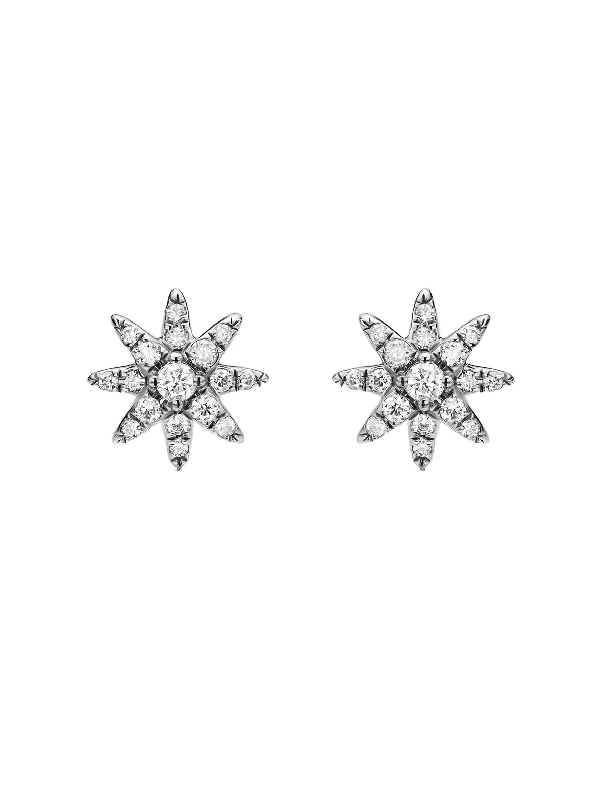 David Yurman Women's Petite Starburst Full Pavé Stud Earrings in Sterling Silver with Diamonds, 7.5MM - Silver