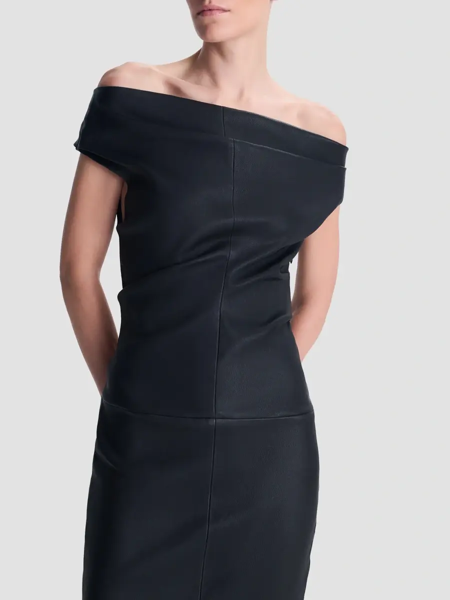 Simkhai Women's Vessia Leather Maxi Dress | Thumbnail 4 Simkhai Women's Vessia Leather Maxi Dress | Thumbnail 4