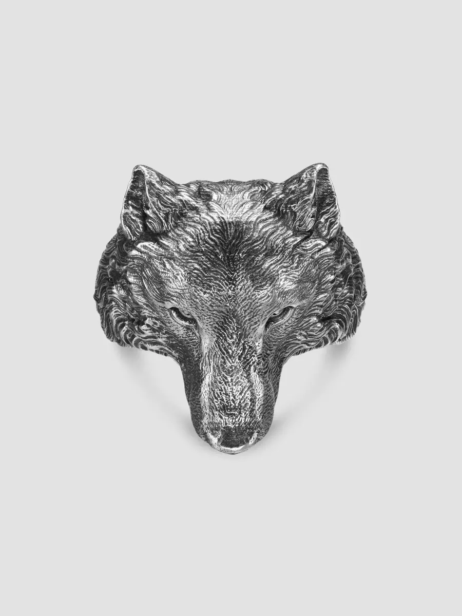 David Yurman Men's Petrvs Wolf Signet Ring in Sterling Silver, 25MM | Thumbnail 3