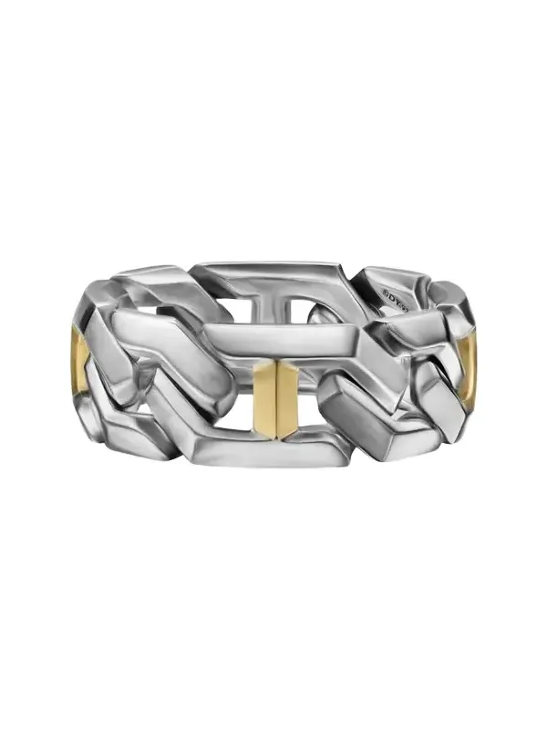 David Yurman Men's Angular Curb Chain Band Ring in Sterling Silver - Silver