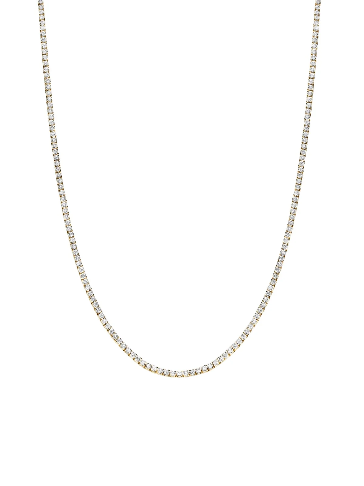 Women's Mini Tennis Necklace in 18K Yellow Gold Women's Mini Tennis Necklace in 18K Yellow Gold