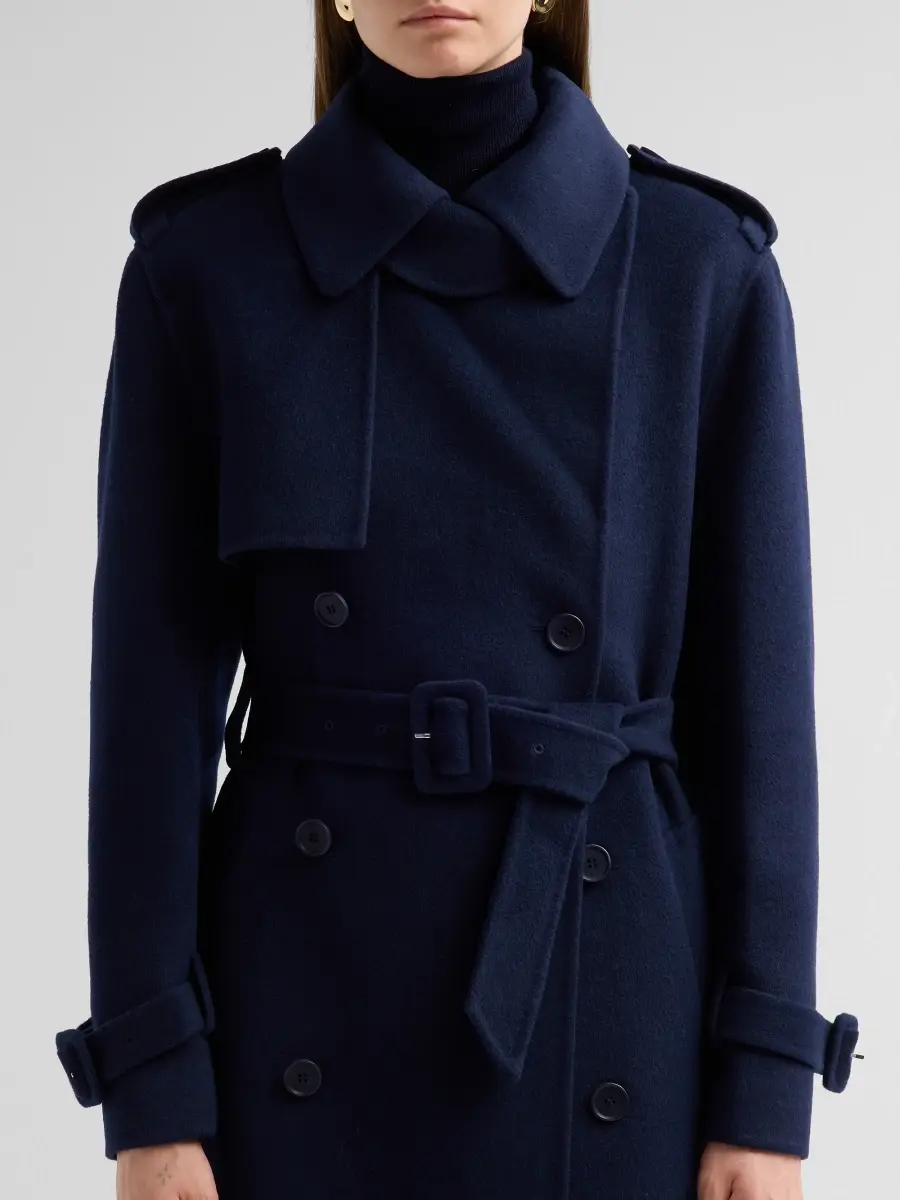 Simkhai Women's Rumi Wool-Blend Belted Long Coat | Thumbnail 5