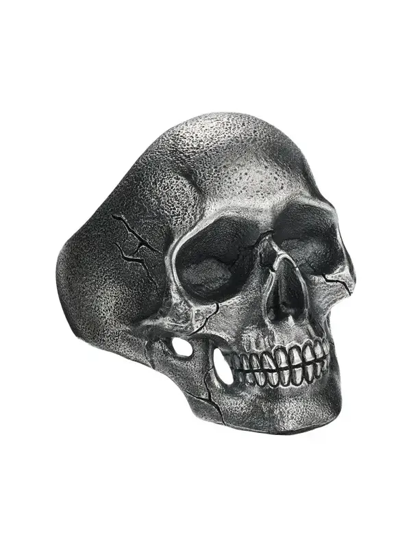 David Yurman Men's Memento Mori Skull Ring in Sterling Silver, 30.5MM