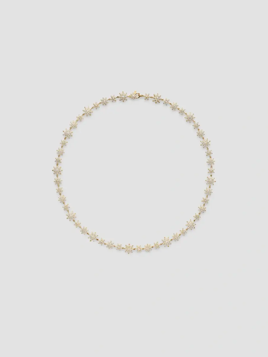 David Yurman Women's Petite Starburst Tennis Necklace in 18K Yellow Gold | Thumbnail 2 David Yurman Women's Petite Starburst Tennis Necklace in 18K Yellow Gold | Thumbnail 2