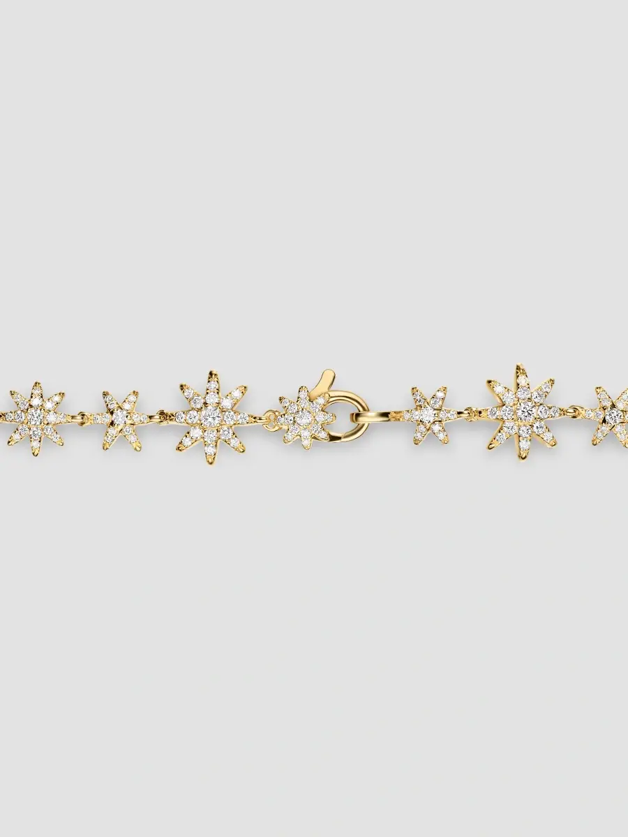 David Yurman Women's Petite Starburst Tennis Necklace in 18K Yellow Gold | Thumbnail 4 David Yurman Women's Petite Starburst Tennis Necklace in 18K Yellow Gold | Thumbnail 4