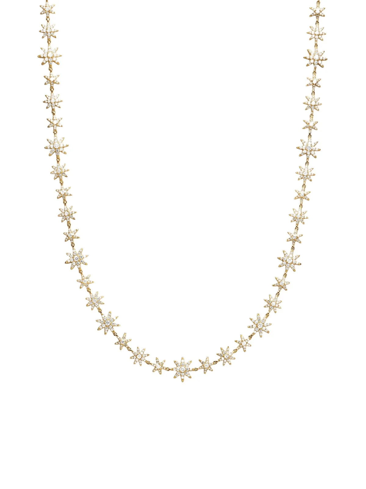 David Yurman Women's Petite Starburst Tennis Necklace in 18K Yellow Gold