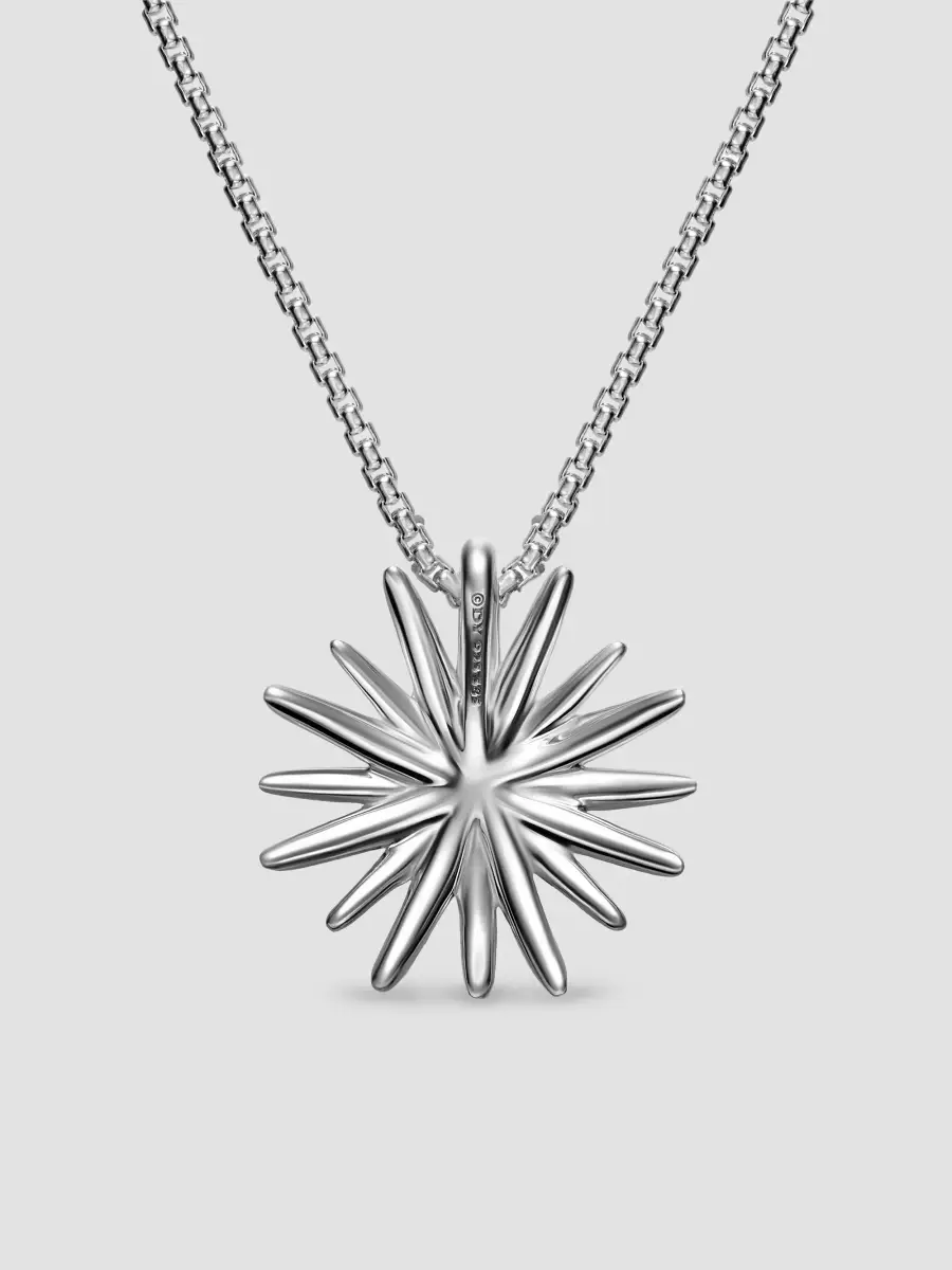 David Yurman Women's Starburst Necklace in Sterling Silver with 18K Yellow Gold with Diamonds, 21MM - Silver Multi | Thumbnail 3 David Yurman Women's Starburst Necklace in Sterling Silver with 18K Yellow Gold with Diamonds, 21MM - Silver Multi | Thumbnail 3