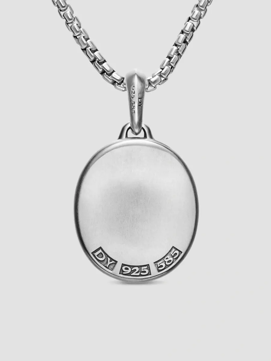 David Yurman Men's Memento Mori Skull Amulet in Sterling Silver with 14K Yellow Gold, 24MM | Thumbnail 3 David Yurman Men's Memento Mori Skull Amulet in Sterling Silver with 14K Yellow Gold, 24MM | Thumbnail 3