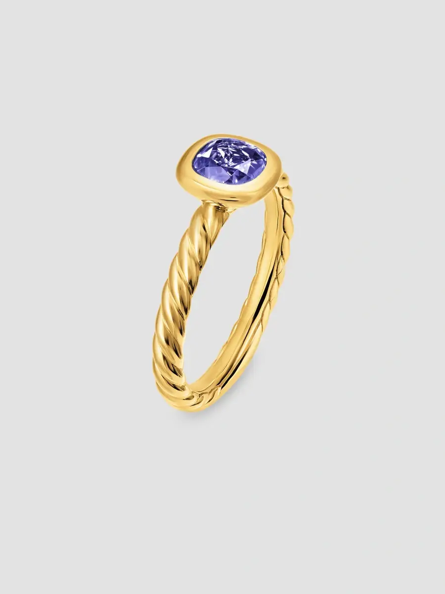 David Yurman Women's DY Mercer Color Cable Ring in 18K Yellow Gold | Thumbnail 2 David Yurman Women's DY Mercer Color Cable Ring in 18K Yellow Gold | Thumbnail 2