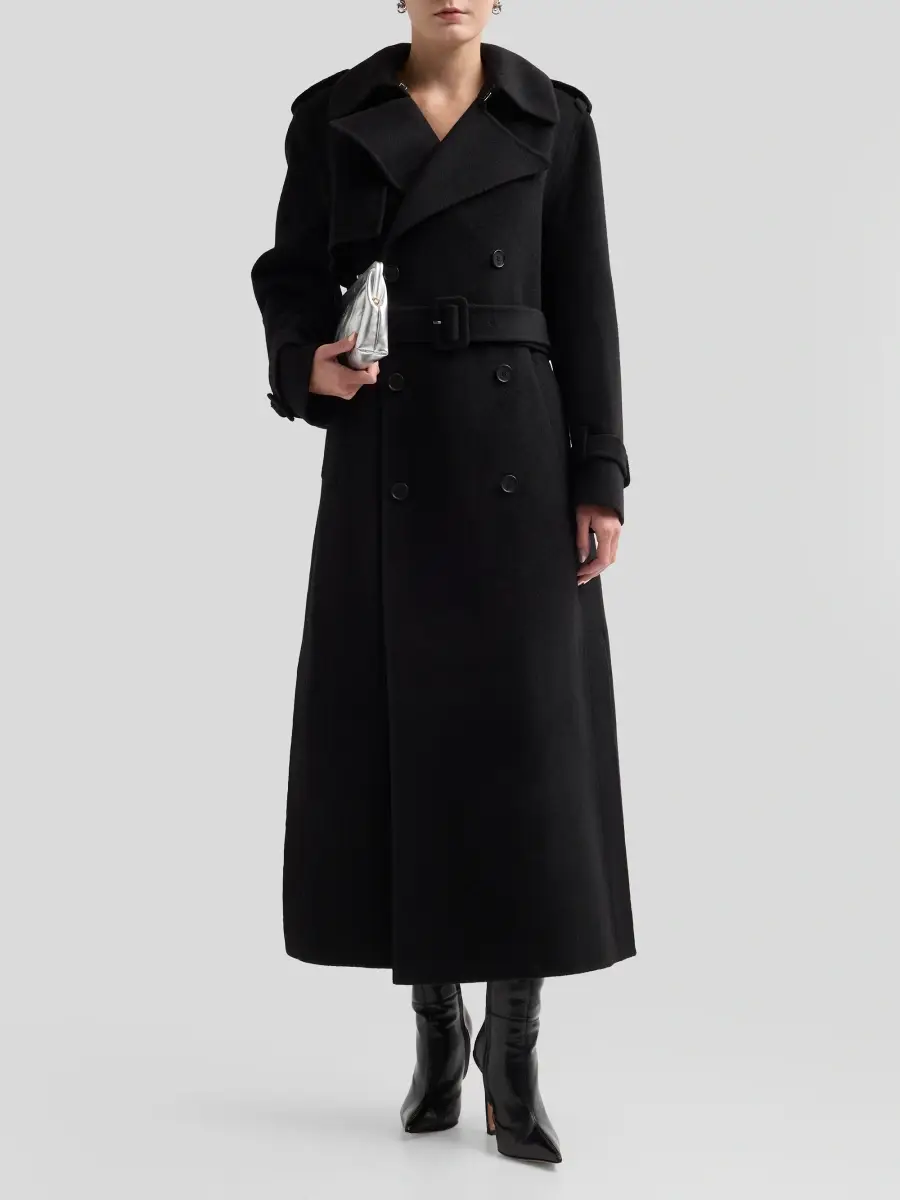 Simkhai Women's Rumi Wool-Blend Belted Long Coat | Thumbnail 2 Simkhai Women's Rumi Wool-Blend Belted Long Coat | Thumbnail 2