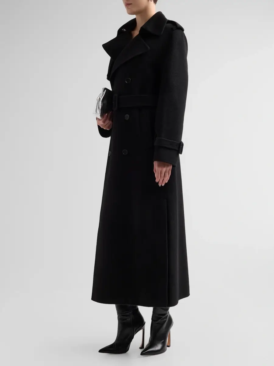 Simkhai Women's Rumi Wool-Blend Belted Long Coat | Thumbnail 4 Simkhai Women's Rumi Wool-Blend Belted Long Coat | Thumbnail 4