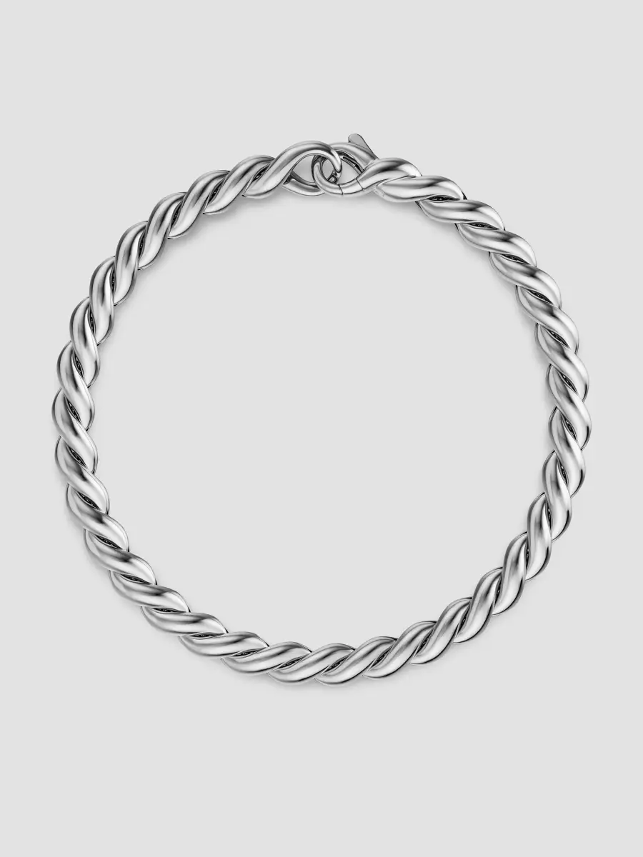 David Yurman Men's Sculpted Cable Chain Bracelet in Sterling Silver, 5.7MM | Thumbnail 3 David Yurman Men's Sculpted Cable Chain Bracelet in Sterling Silver, 5.7MM | Thumbnail 3