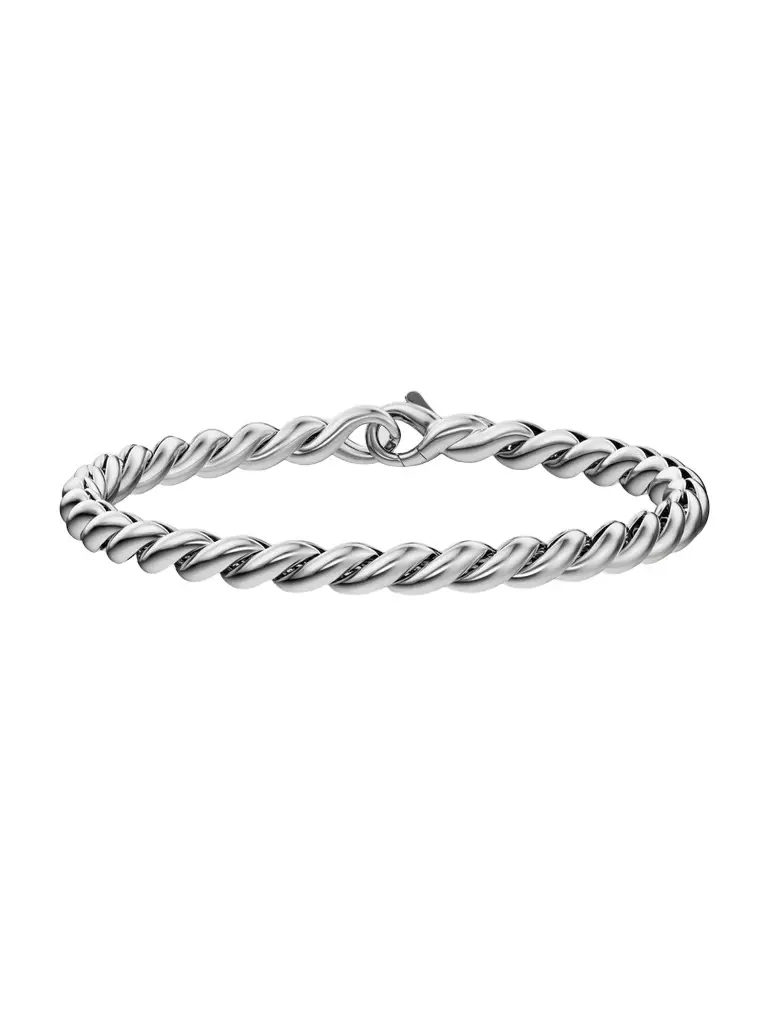David Yurman Men's Sculpted Cable Chain Bracelet in Sterling Silver, 5.7MM