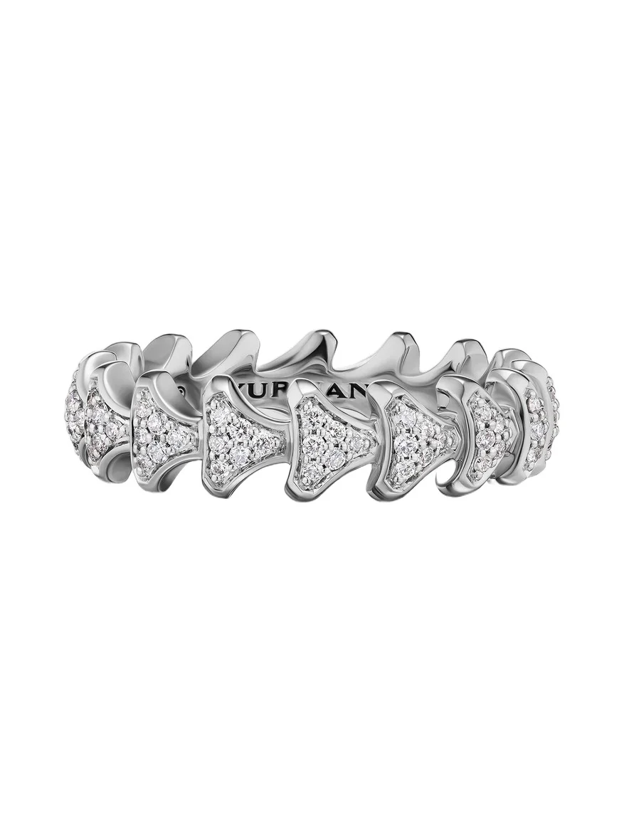David Yurman Men's Armory Band Ring in Sterling Silver - Diamond