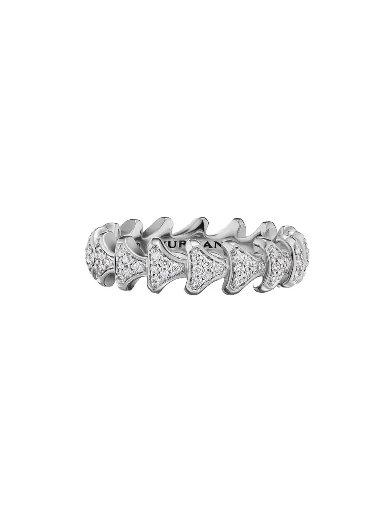 David Yurman Men's Armory Band Ring in Sterling Silver - Diamond