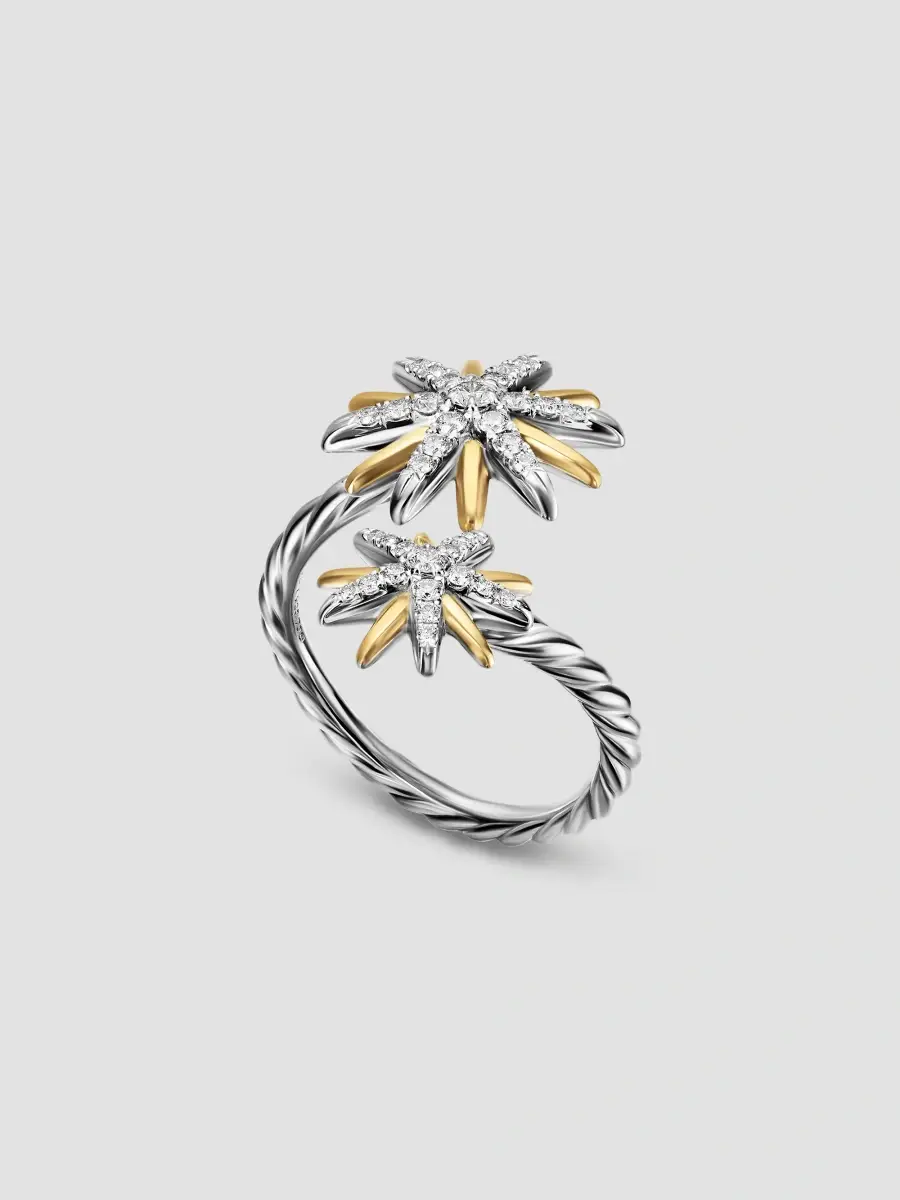 David Yurman Women's Starburst Bypass Ring in Sterling Silver - Silver Multi | Thumbnail 2 David Yurman Women's Starburst Bypass Ring in Sterling Silver - Silver Multi | Thumbnail 2