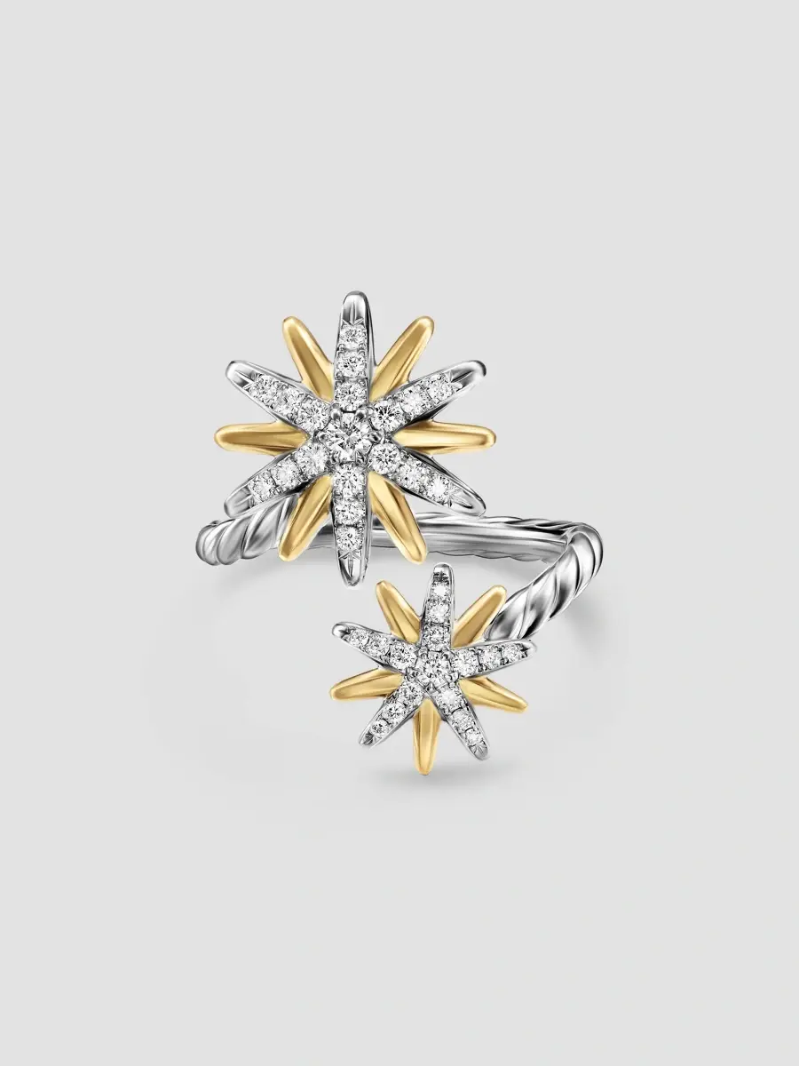 David Yurman Women's Starburst Bypass Ring in Sterling Silver - Silver Multi | Thumbnail 3 David Yurman Women's Starburst Bypass Ring in Sterling Silver - Silver Multi | Thumbnail 3