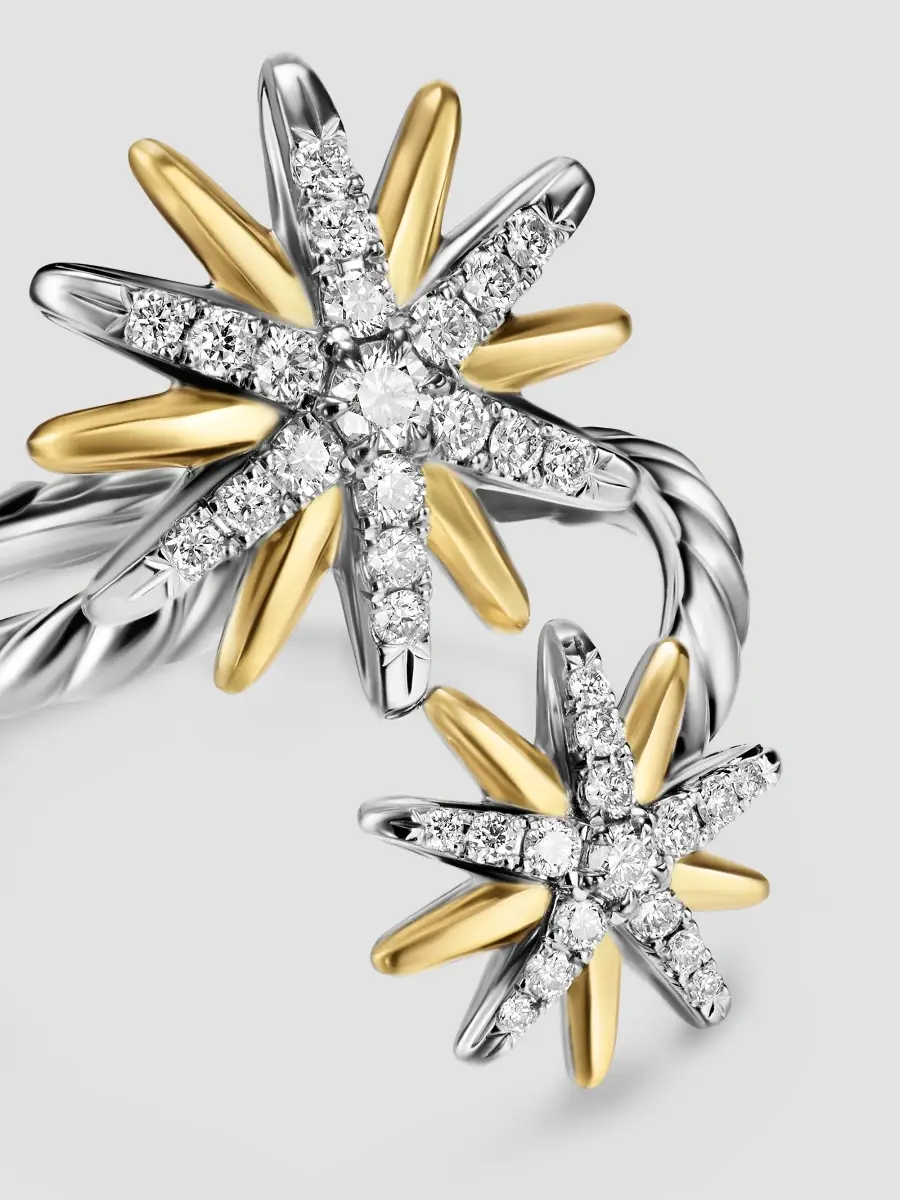 David Yurman Women's Starburst Bypass Ring in Sterling Silver - Silver Multi | Thumbnail 4 David Yurman Women's Starburst Bypass Ring in Sterling Silver - Silver Multi | Thumbnail 4