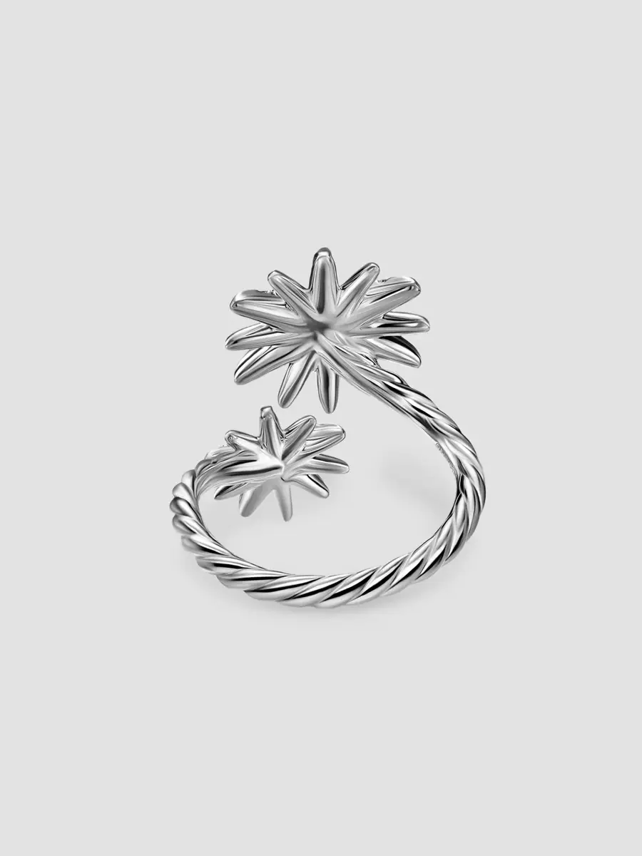 David Yurman Women's Starburst Bypass Ring in Sterling Silver - Silver Multi | Thumbnail 5 David Yurman Women's Starburst Bypass Ring in Sterling Silver - Silver Multi | Thumbnail 5