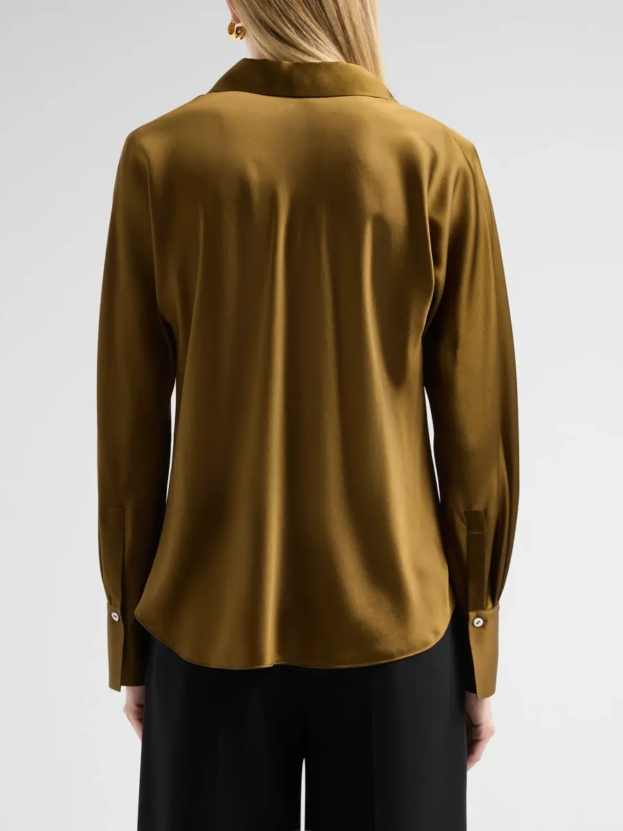 Vince Women's Silk Long-Sleeve Blouse | Thumbnail 3