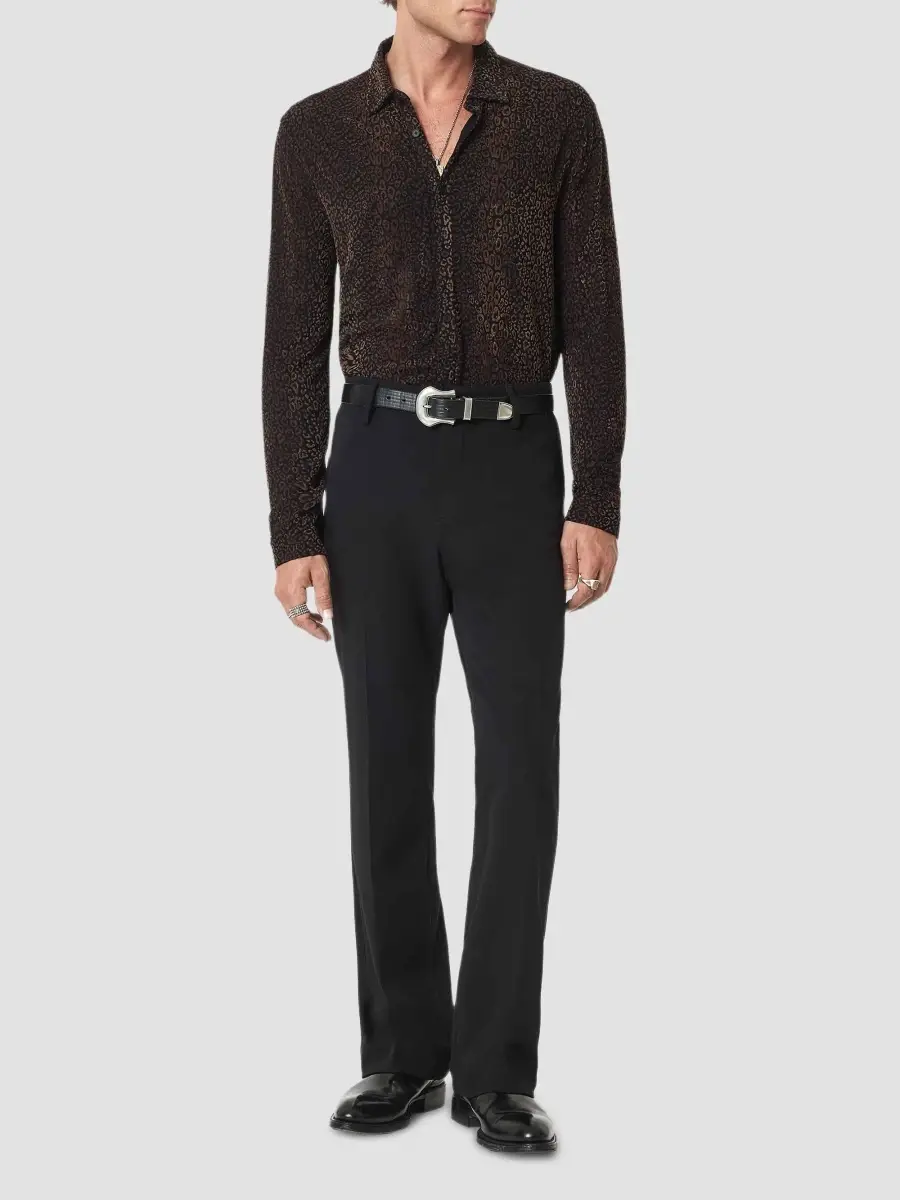 JOHN VARVATOS Men's Finchley Leopard-Print Flock Shirt | Thumbnail 2 JOHN VARVATOS Men's Finchley Leopard-Print Flock Shirt | Thumbnail 2