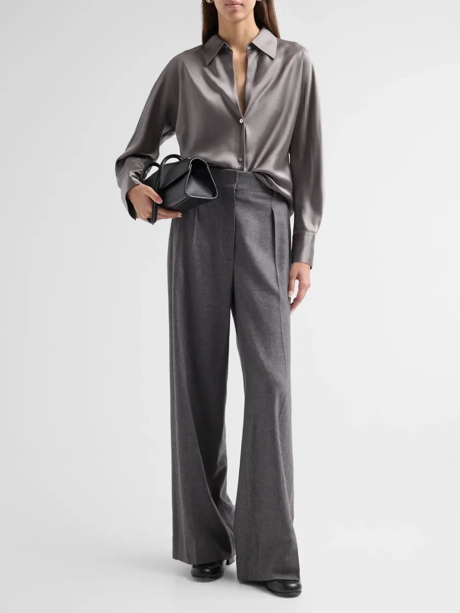 Vince Women's Silk Long-Sleeve Blouse | Thumbnail 2 Vince Women's Silk Long-Sleeve Blouse | Thumbnail 2