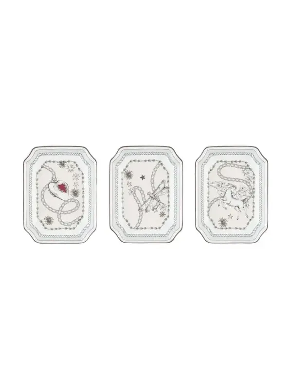 GINORI 1735 Fortunae 3-Piece Octagonal Catch-Alls