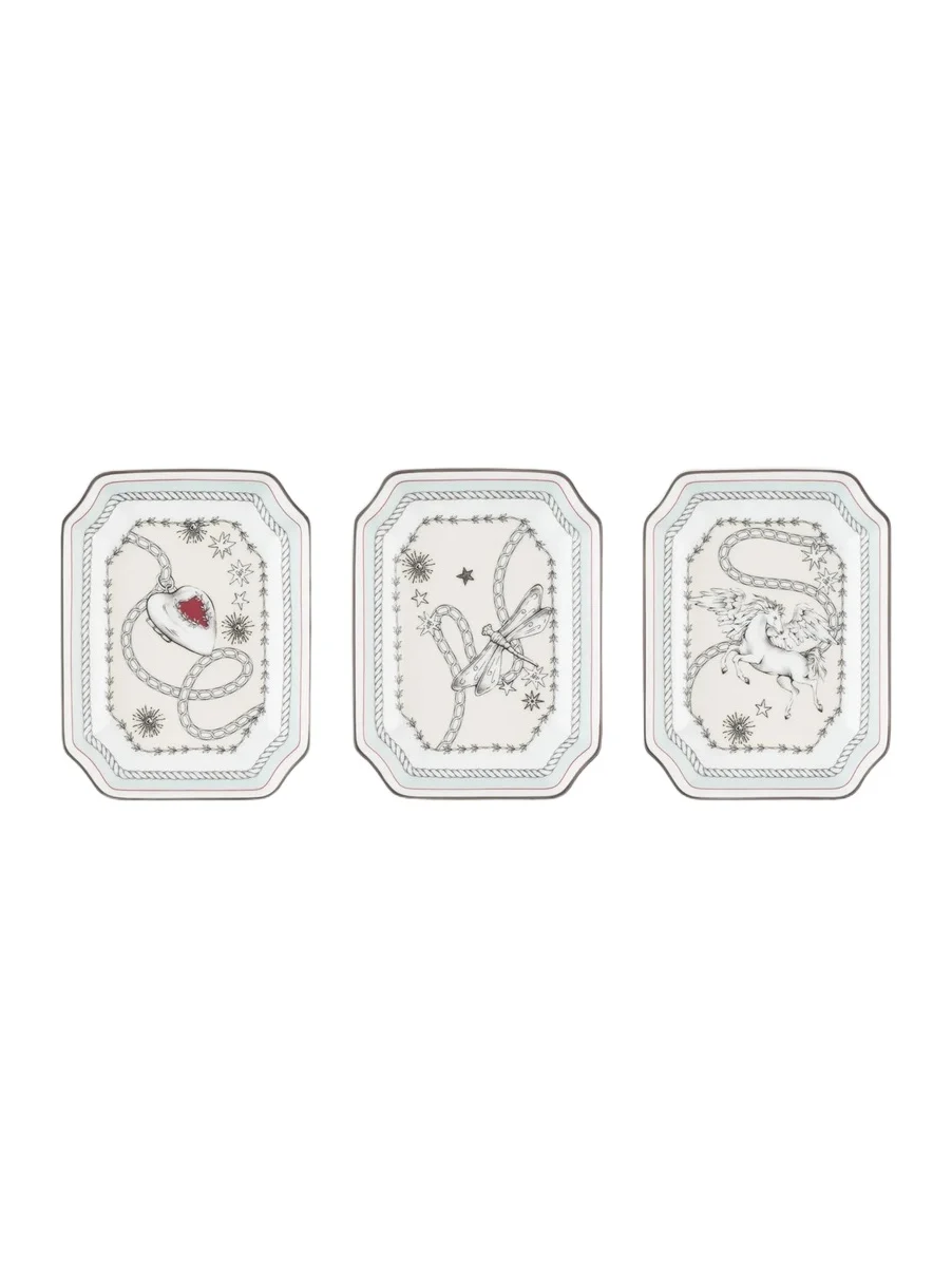 GINORI 1735 Fortunae 3-Piece Octagonal Catch-Alls