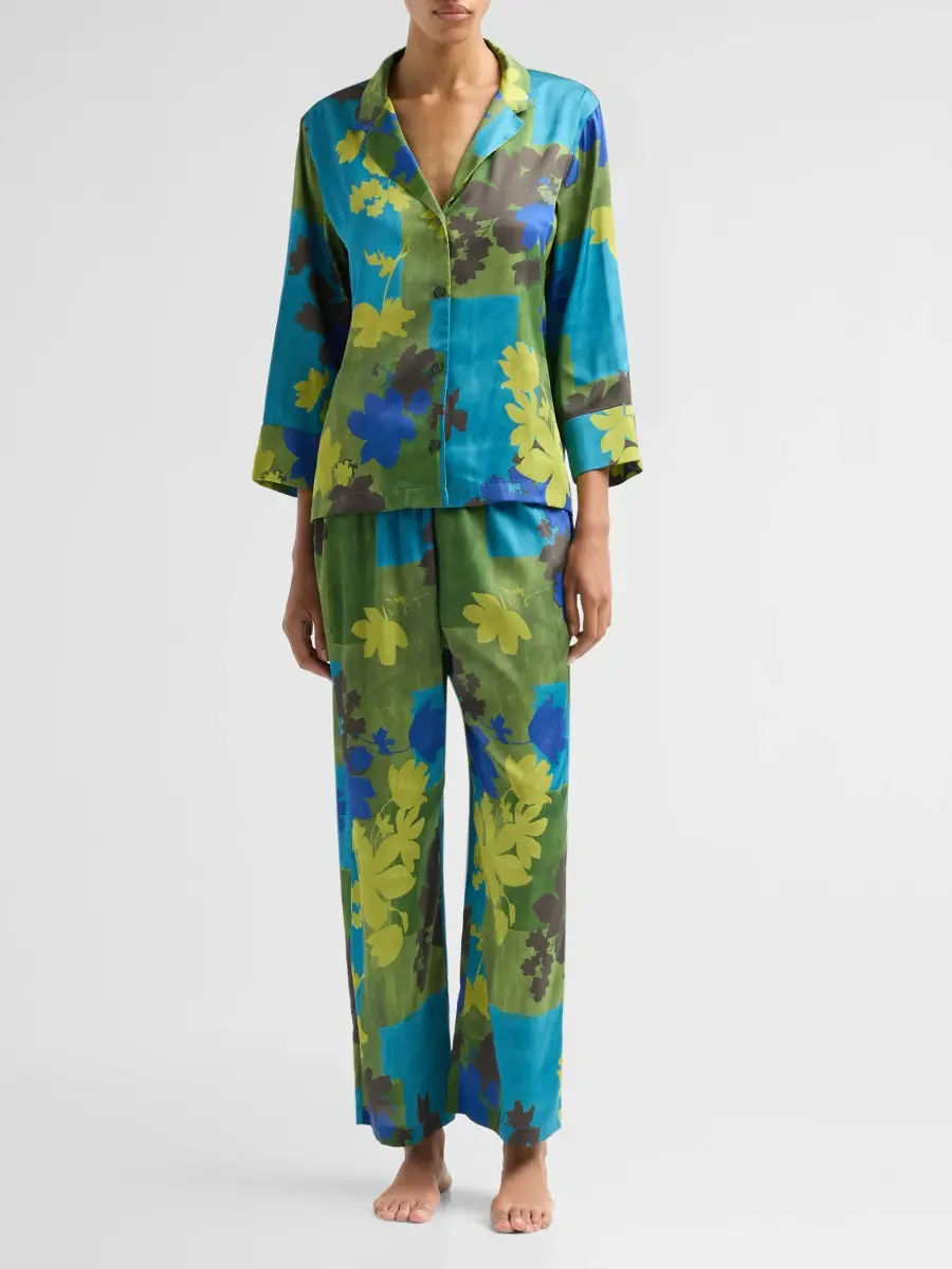 Natori Women's Printed Stretch Satin Pajama Set | Thumbnail 2