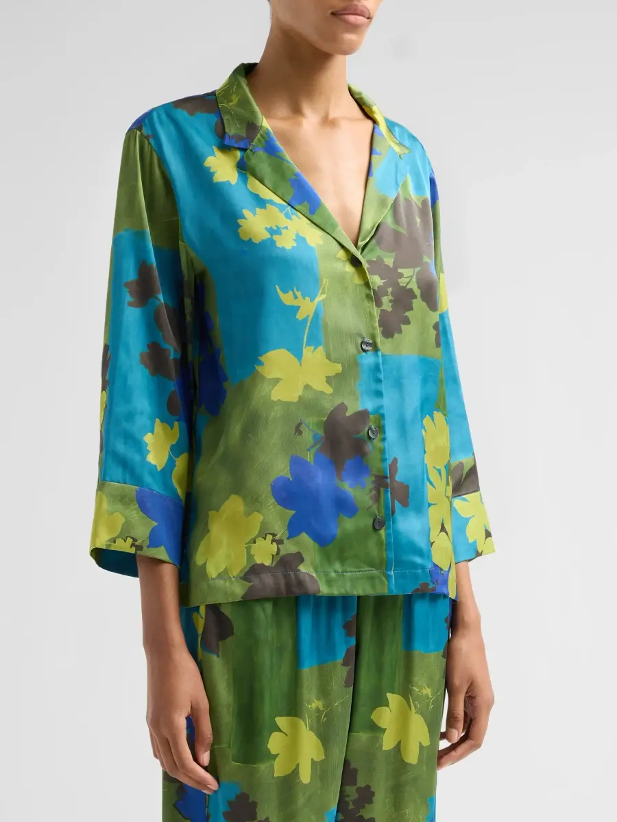 Natori Women's Printed Stretch Satin Pajama Set | Thumbnail 4