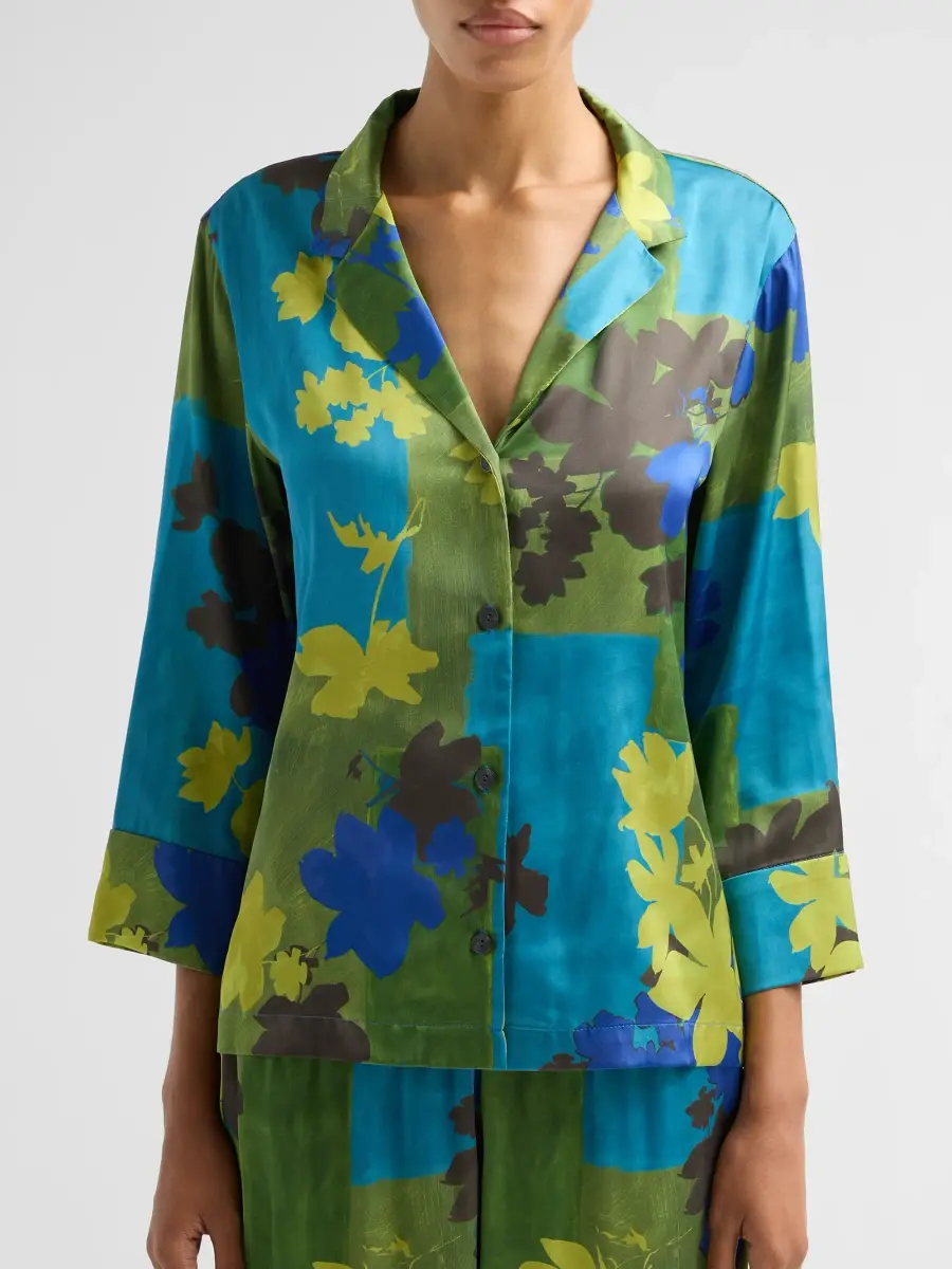 Natori Women's Printed Stretch Satin Pajama Set | Thumbnail 5