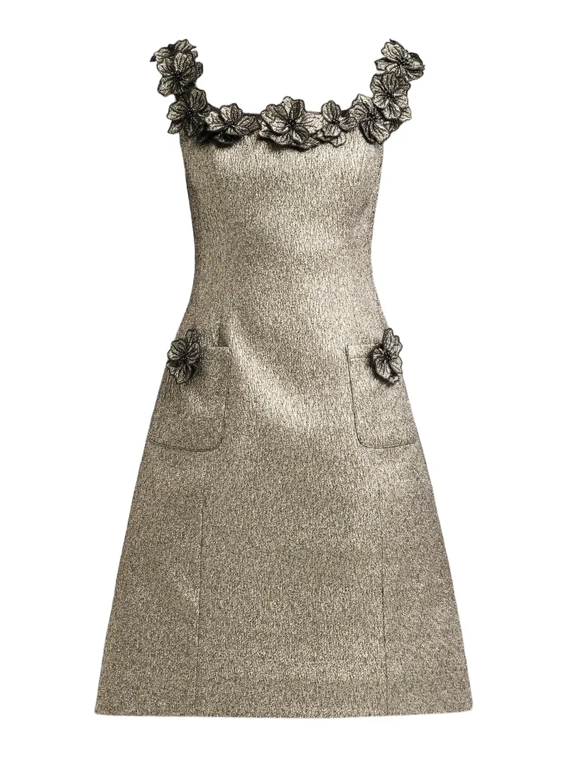 Teri Jon by Rickie Freeman Women's Metallic Jacquard Cocktail Dress