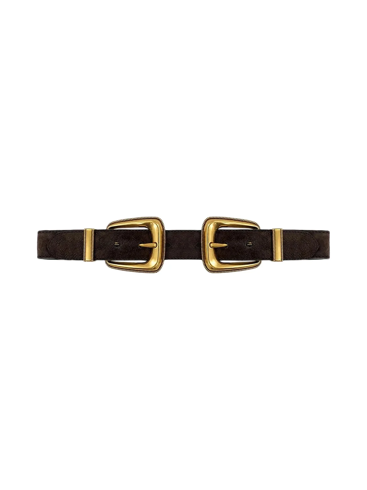 Veronica Beard Women's Arch Double-Buckle Suede Waist Belt