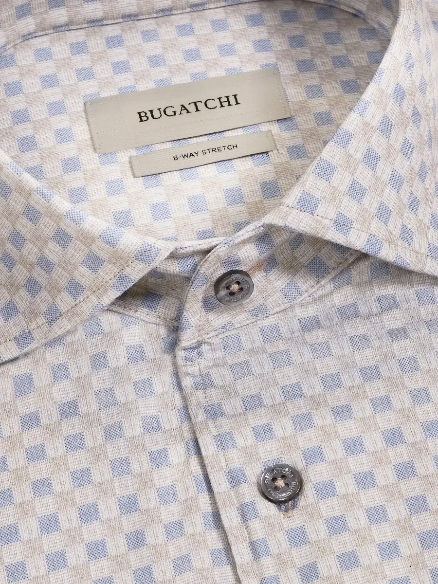 Bugatchi Men's James Gingham Textured Stretch-Cotton Button-Front Shirt | Thumbnail 5 Bugatchi Men's James Gingham Textured Stretch-Cotton Button-Front Shirt | Thumbnail 5