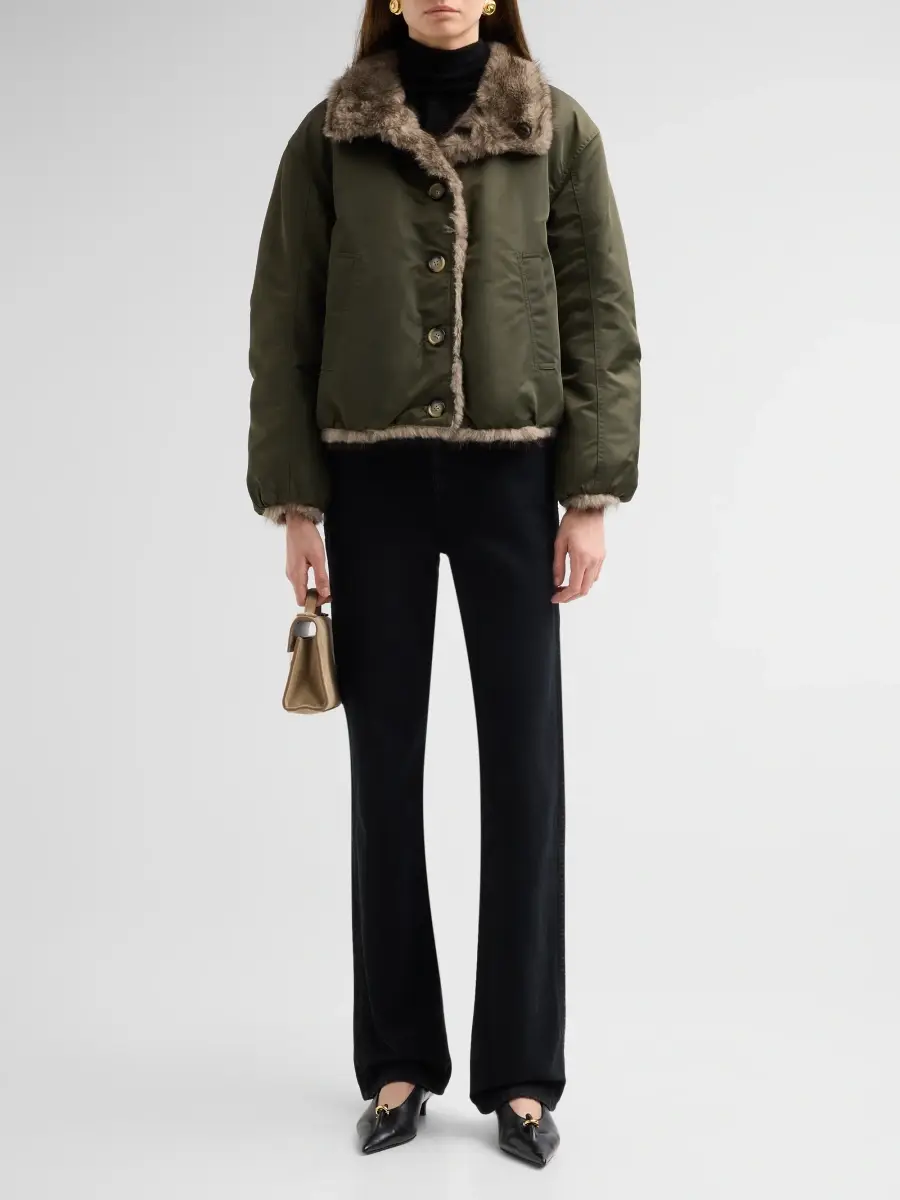 Veronica Beard Women's Varell Reversible Faux Fur Jacket | Thumbnail 2 Veronica Beard Women's Varell Reversible Faux Fur Jacket | Thumbnail 2