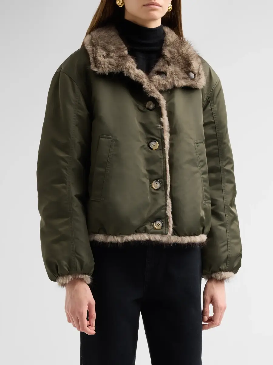 Veronica Beard Women's Varell Reversible Faux Fur Jacket | Thumbnail 4 Veronica Beard Women's Varell Reversible Faux Fur Jacket | Thumbnail 4