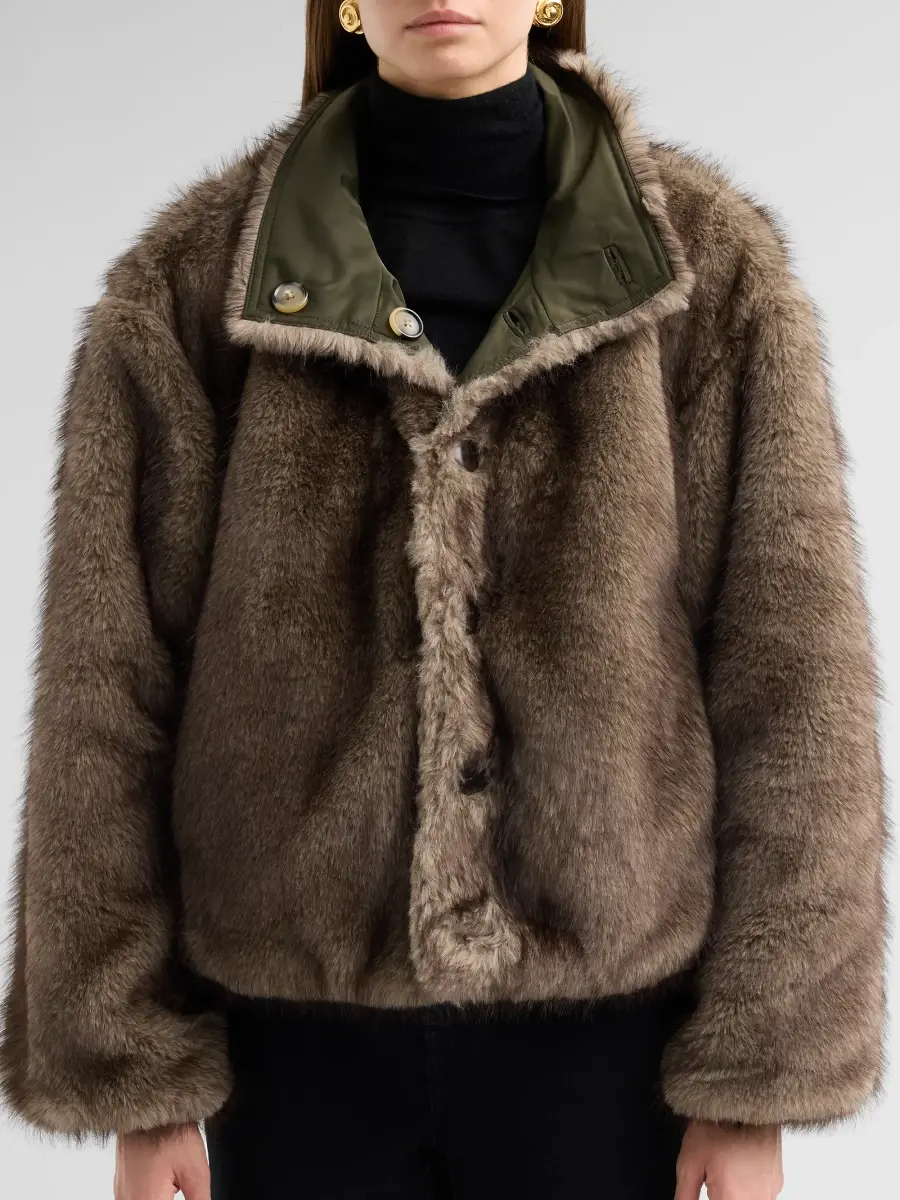 Veronica Beard Women's Varell Reversible Faux Fur Jacket | Thumbnail 5 Veronica Beard Women's Varell Reversible Faux Fur Jacket | Thumbnail 5
