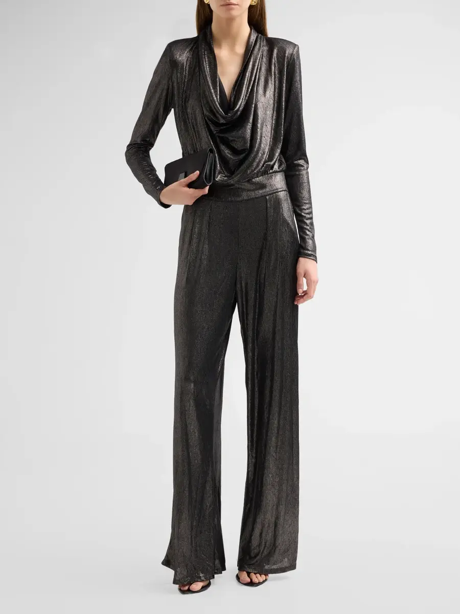 Ramy Brook Women's Eden Lamé Draped Jumpsuit | Thumbnail 2 Ramy Brook Women's Eden Lamé Draped Jumpsuit | Thumbnail 2