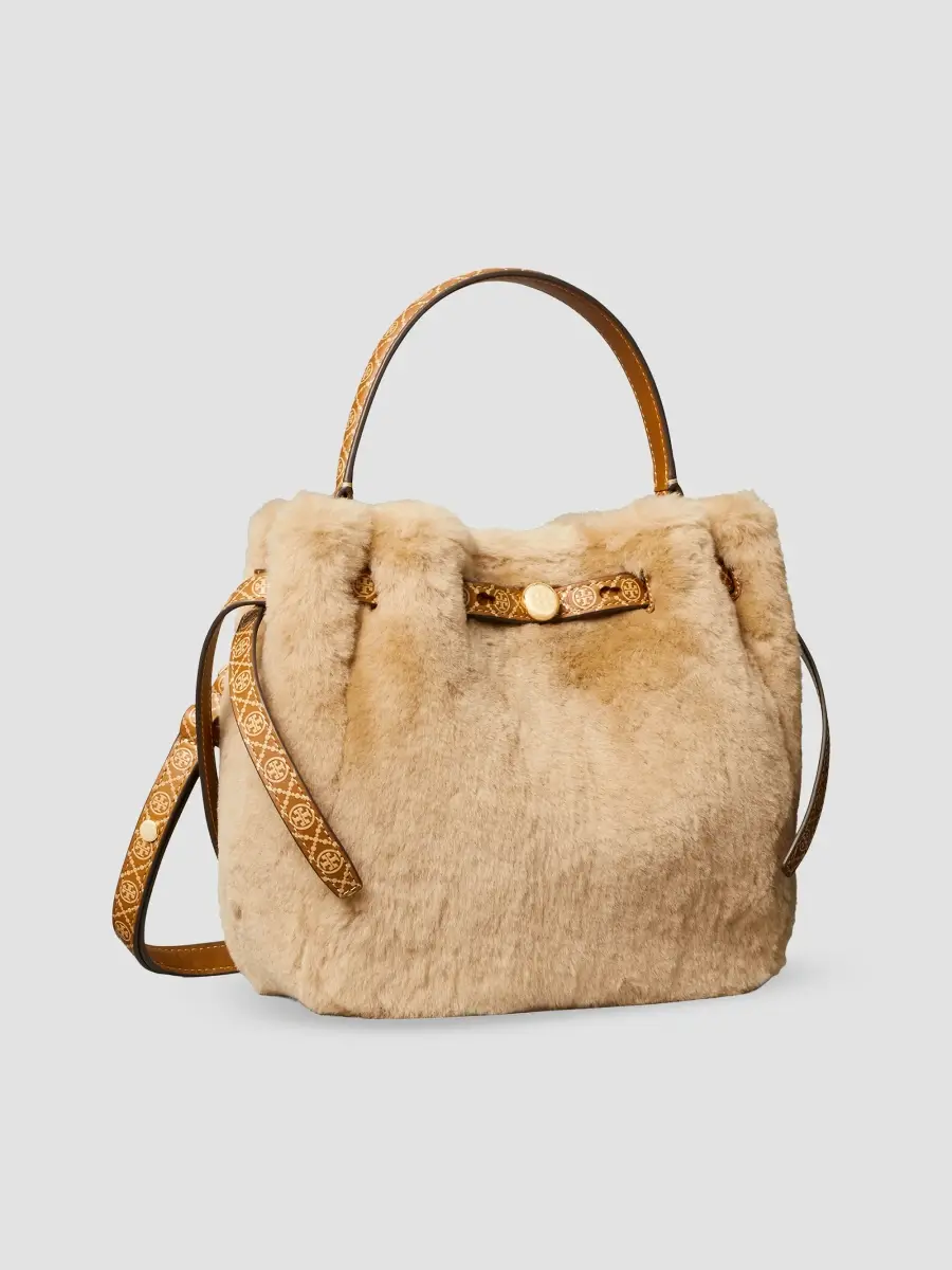 Tory Burch Women's Romy Shearling Bucket Bag | Thumbnail 4