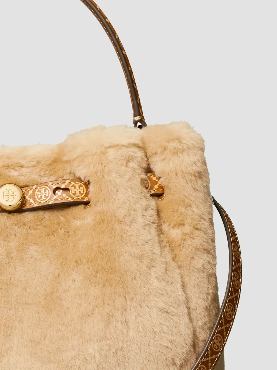 Tory Burch Women's Romy Shearling Bucket Bag | Thumbnail 6