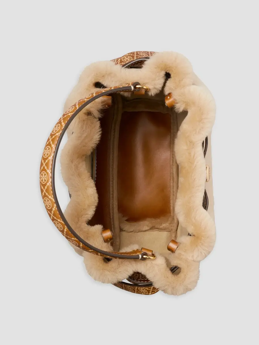 Tory Burch Women's Romy Shearling Bucket Bag | Thumbnail 7