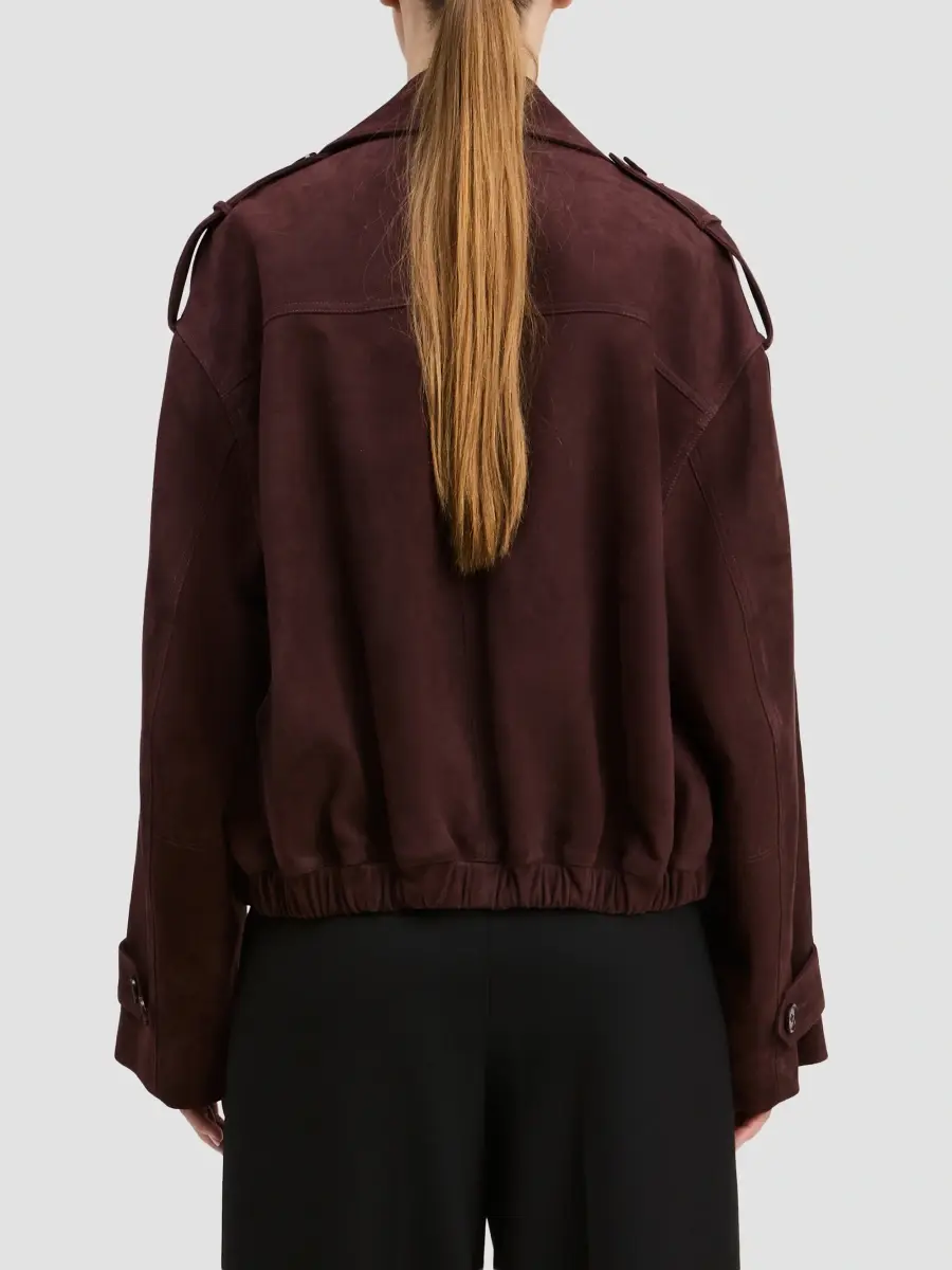 Derek Lam Women's Jane Suede Double-Breasted Blouson Jacket | Thumbnail 3 Derek Lam Women's Jane Suede Double-Breasted Blouson Jacket | Thumbnail 3