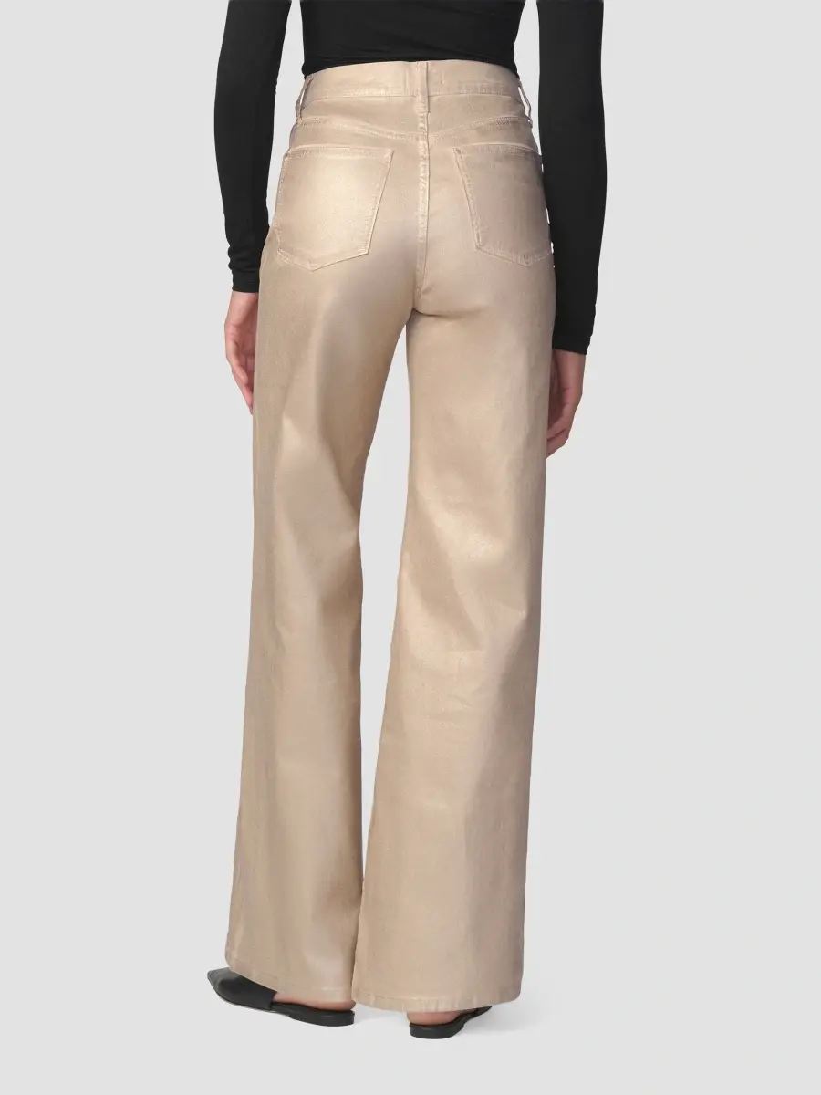 Joe's Jeans Women's Mia Foiled Cotton High-Rise Wide-Leg Jeans | Thumbnail 3 Joe's Jeans Women's Mia Foiled Cotton High-Rise Wide-Leg Jeans | Thumbnail 3