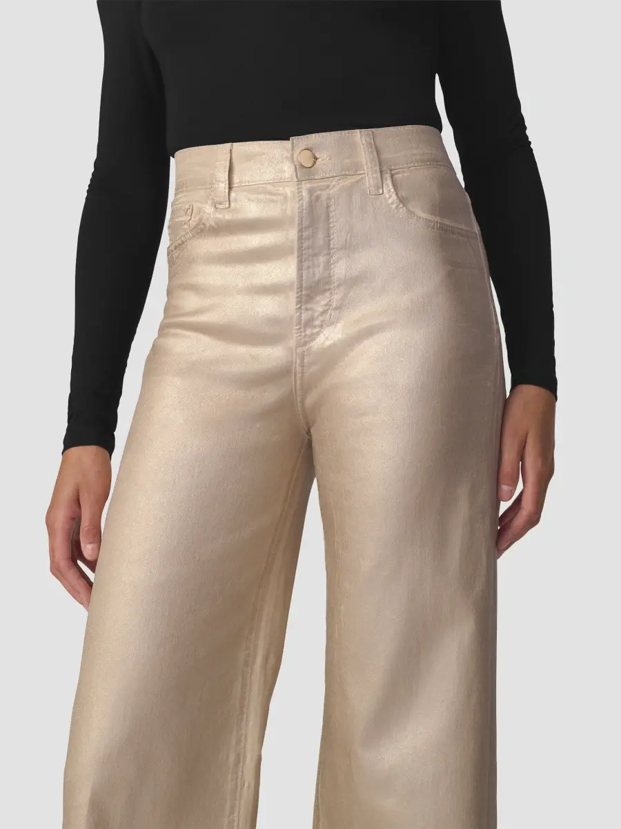 Joe's Jeans Women's Mia Foiled Cotton High-Rise Wide-Leg Jeans | Thumbnail 6 Joe's Jeans Women's Mia Foiled Cotton High-Rise Wide-Leg Jeans | Thumbnail 6
