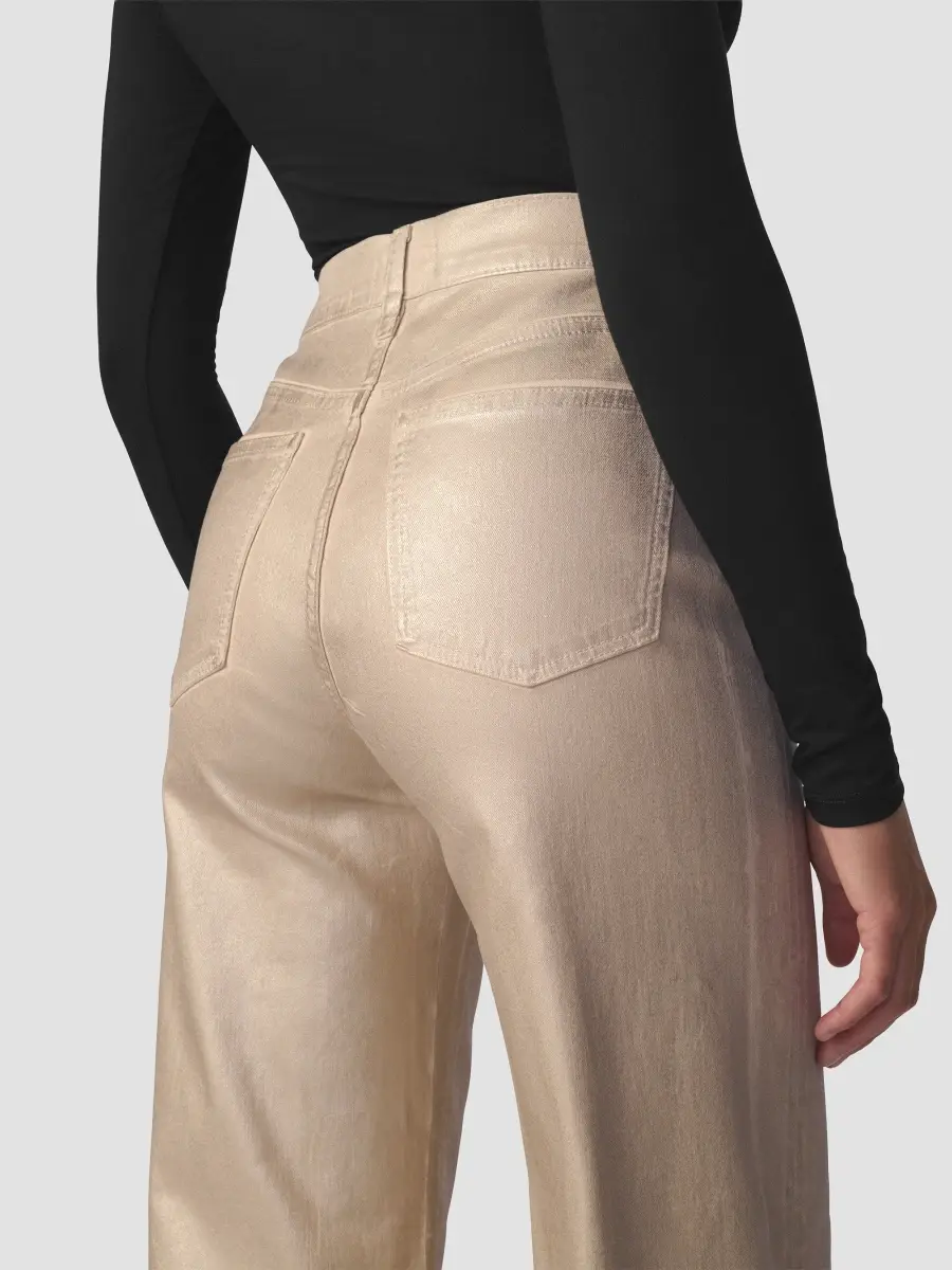 Joe's Jeans Women's Mia Foiled Cotton High-Rise Wide-Leg Jeans | Thumbnail 7 Joe's Jeans Women's Mia Foiled Cotton High-Rise Wide-Leg Jeans | Thumbnail 7