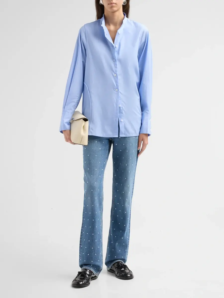 rag & bone Women's Vala Band-Collar Poplin Shirt | Thumbnail 2 rag & bone Women's Vala Band-Collar Poplin Shirt | Thumbnail 2