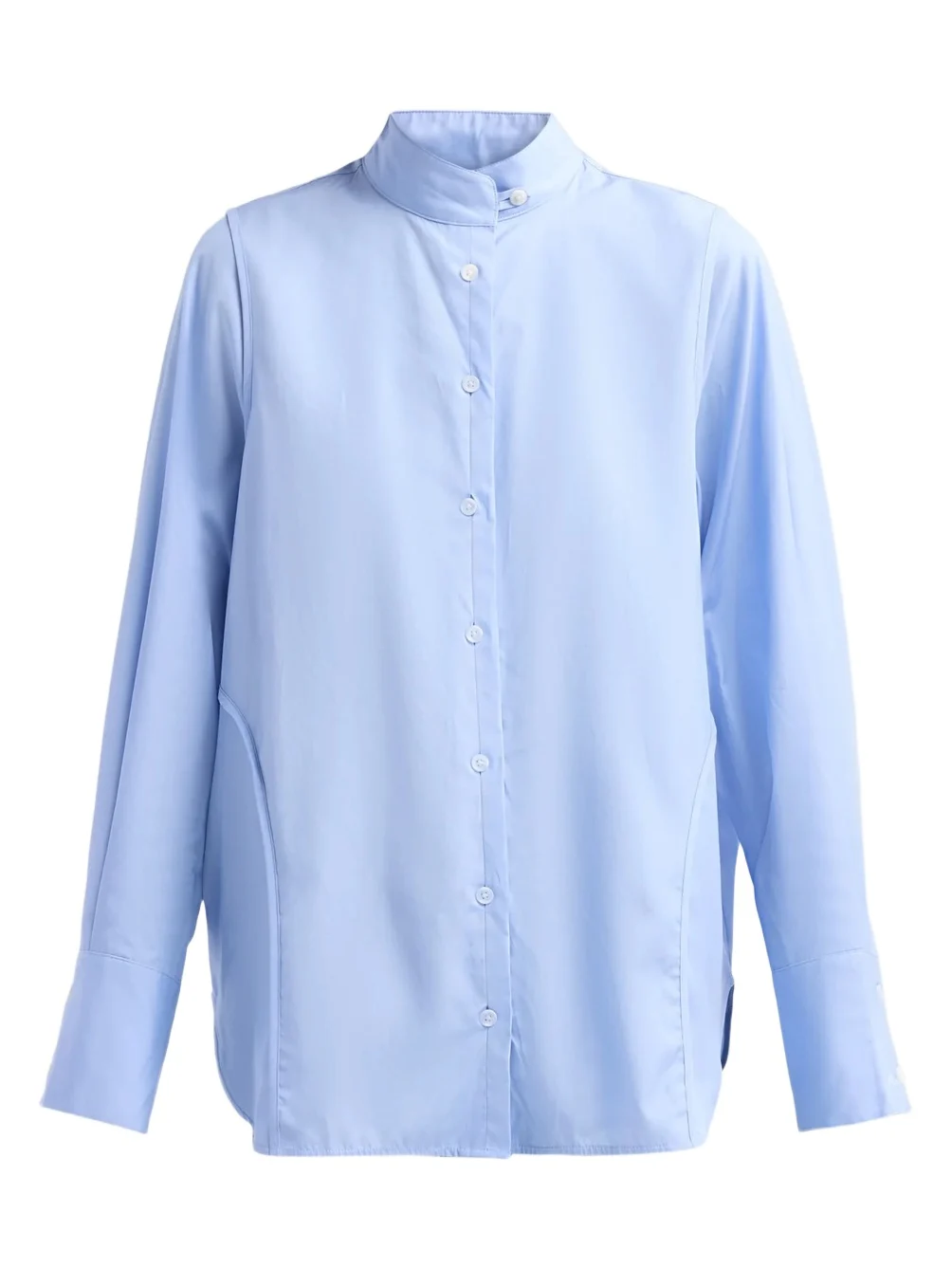 Women's Vala Band-Collar Poplin Shirt Women's Vala Band-Collar Poplin Shirt
